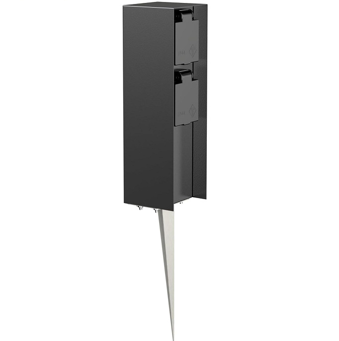 Outdoor Weatherproof Aluminum Garden Socket Column with spike