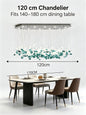 Emerald Green Glass Rectangular Chandelier - Modern Luxury LED Pendant Light for Dining Room