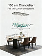 Emerald Green Glass Rectangular Chandelier - Modern Luxury LED Pendant Light for Dining Room