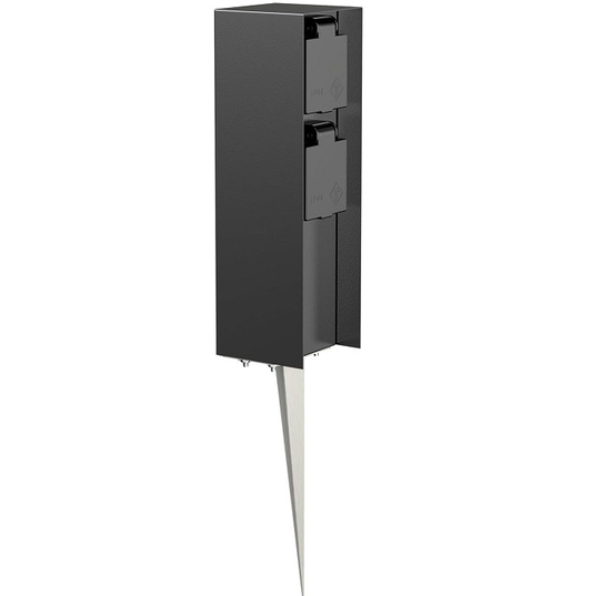 Outdoor Weatherproof Aluminum Socket Column with spike for Garden