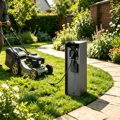 Smart Timer Garden Socket Column with Spike | IP54 Weatherproof | SUNSATU