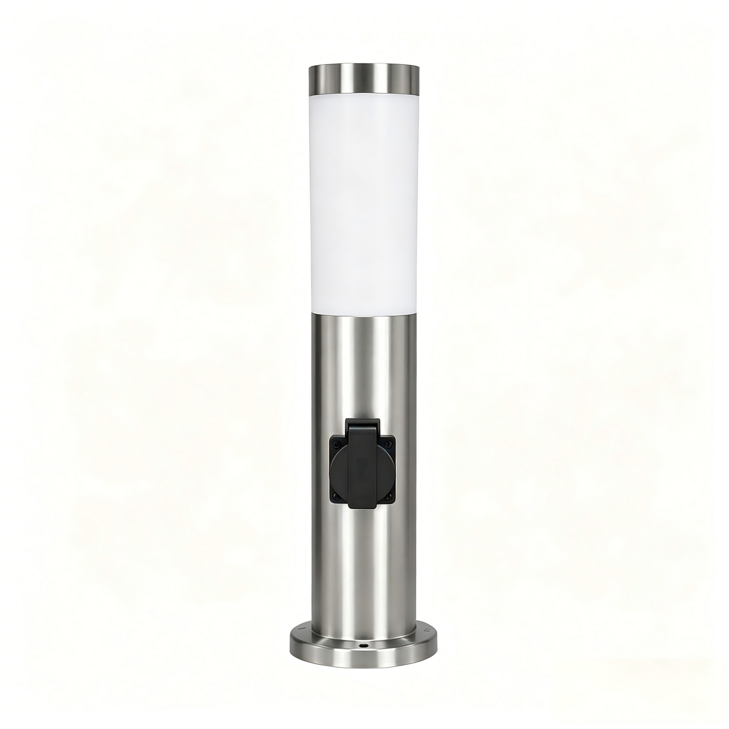 Modern Outdoor Bollard Light with Power 2 Sockets | IP44 Weatherproof Garden Lighting Post