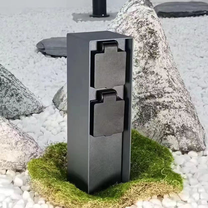 Outdoor Weatherproof Garden Socket Column with LED Ambient Light