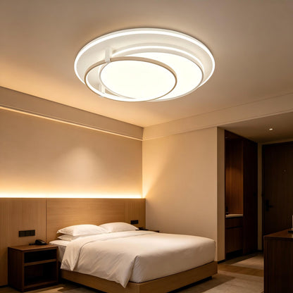 Modern LED Round Flush Mount Ceiling Light with Remote | Dimmable 3CCT for Hallway Bedroom