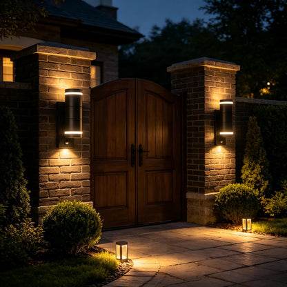 Garage Exterior Wall Light with Motion Sensor, Small Waterproof Outdoor Sconce for Carport