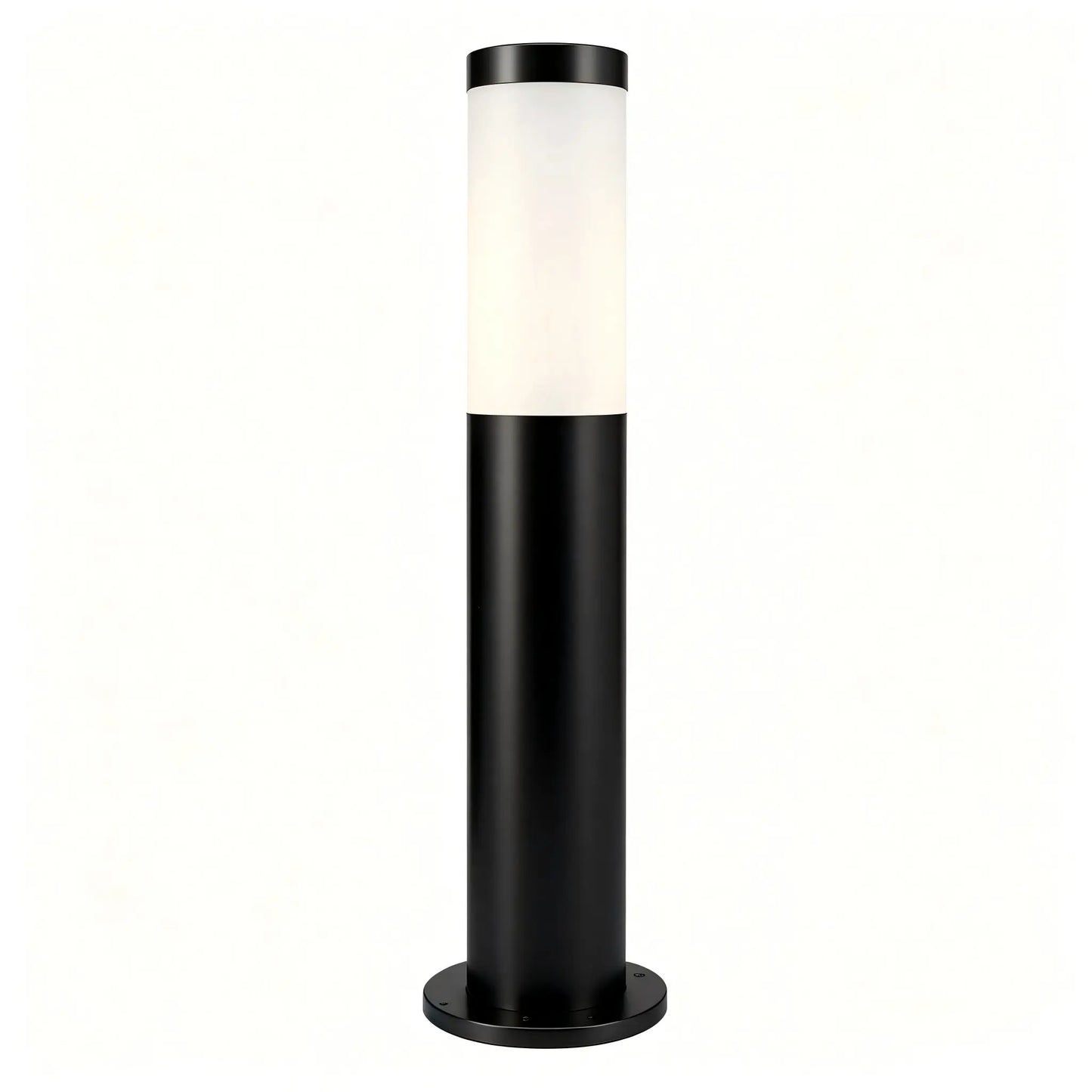 Main Product Matte Black IP44 Waterproof Garden Bollard Light Frosted Diffuser Stainless Steel Outdoor Path Lamp