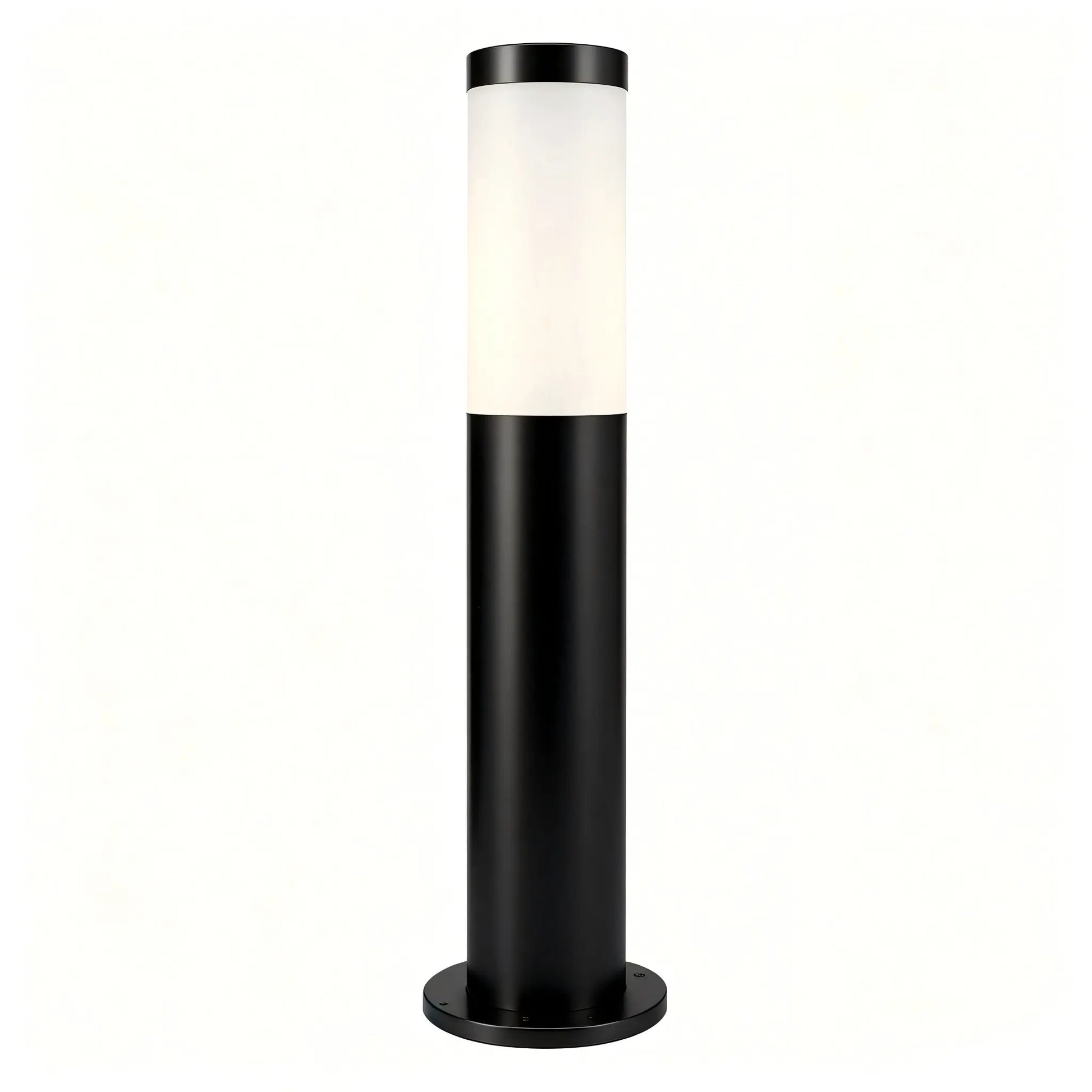 Main Product Matte Black IP44 Waterproof Garden Bollard Light Frosted Diffuser Stainless Steel Outdoor Path Lamp