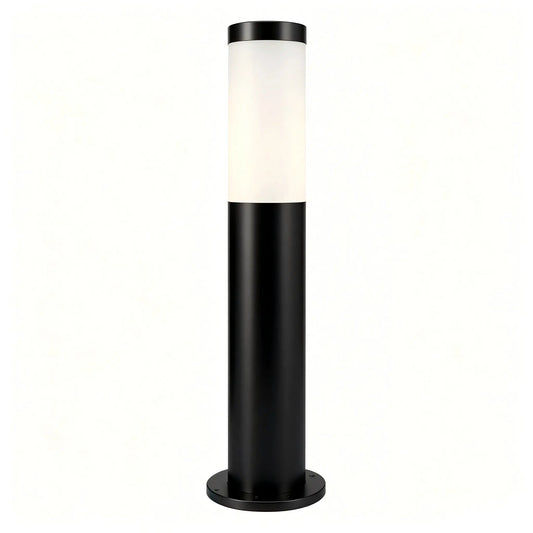 Main Product Matte Black IP44 Waterproof Garden Bollard Light Frosted Diffuser Stainless Steel Outdoor Path Lamp