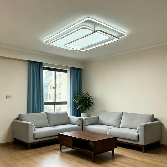 Modern LED Flush Mount Ceiling Light with Remote | Dimmable 3CCT for Living Room Bedroom