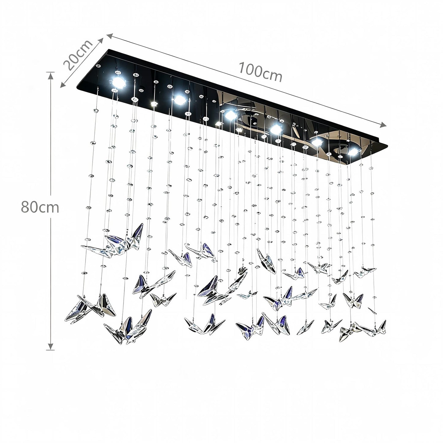 Modern Crystal Butterfly Chandelier – Luxury LED Pendant Light for Dining Room & Entryway