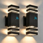 Modern Up and Down Outdoor GU10 Wall Light with Motion Sensor & Dusk to Dawn