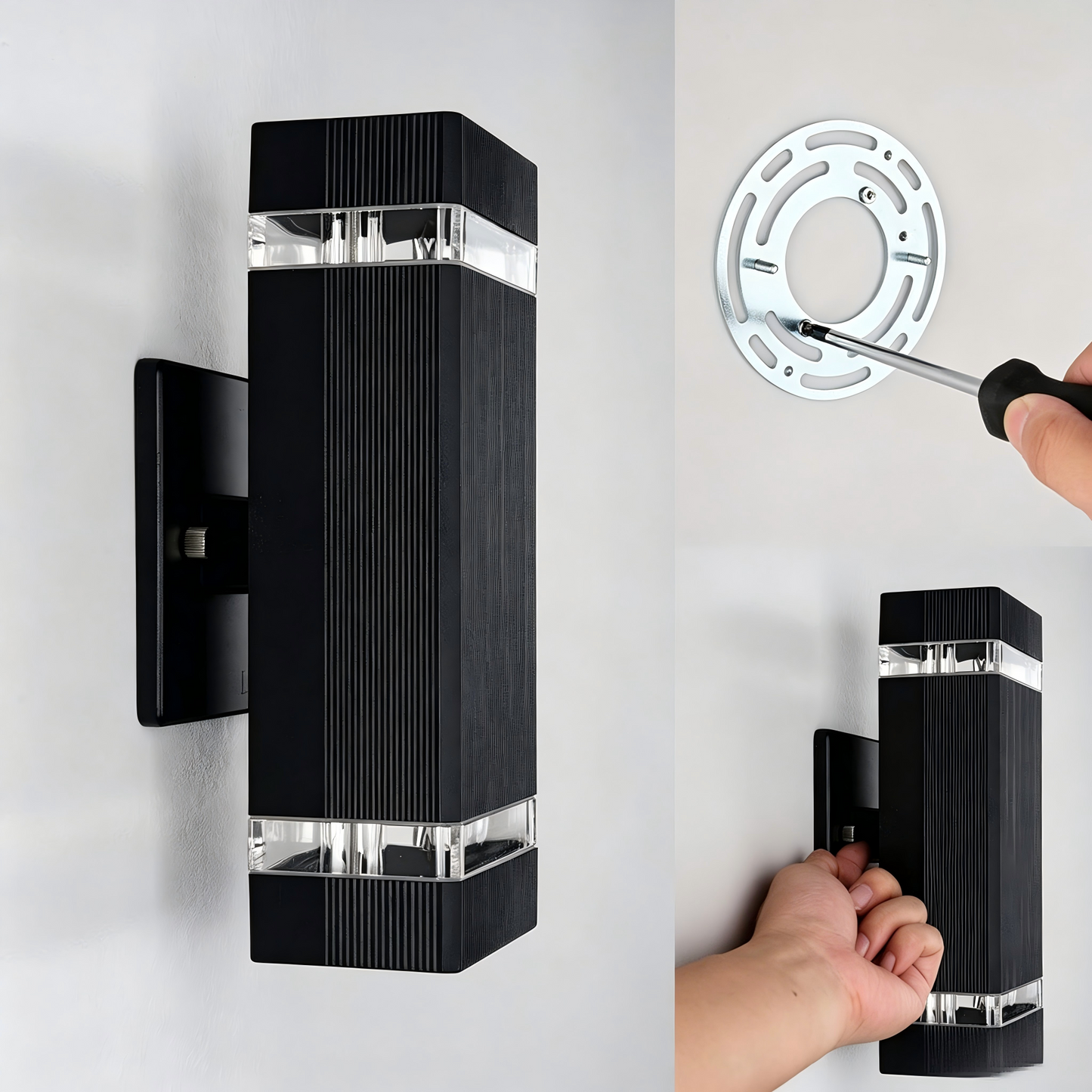 Modern Up and Down Outdoor GU10 Wall Light with Motion Sensor & Dusk to Dawn