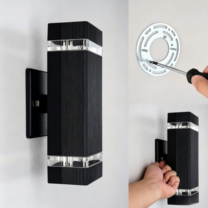 Modern Up and Down Outdoor GU10 Wall Light with Motion Sensor & Dusk to Dawn