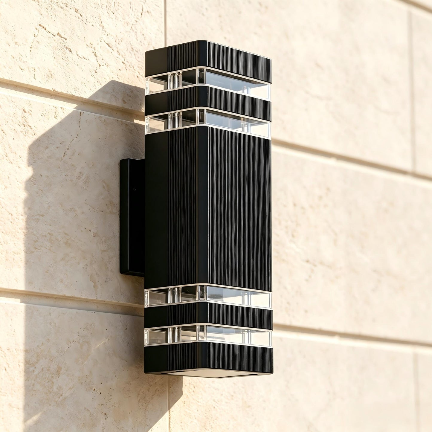 Modern Up and Down Outdoor GU10 Wall Light with Motion Sensor & Dusk to Dawn