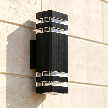 Modern Up and Down Outdoor GU10 Wall Light with Motion Sensor & Dusk to Dawn