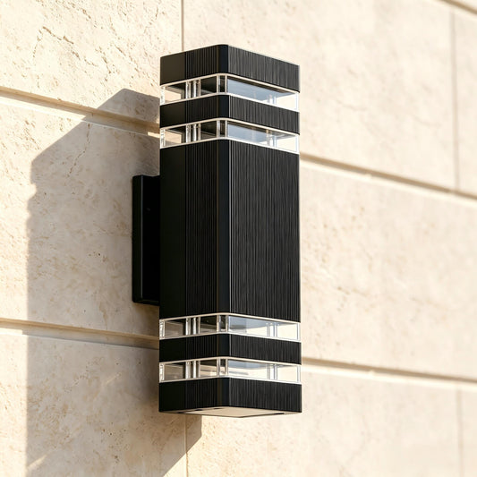 Modern Up and Down Outdoor GU10 Wall Light with Motion Sensor & Dusk to Dawn