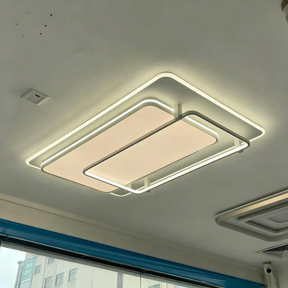 Modern LED Flush Mount Ceiling Light with Remote | Dimmable 3CCT for Living Room Bedroom