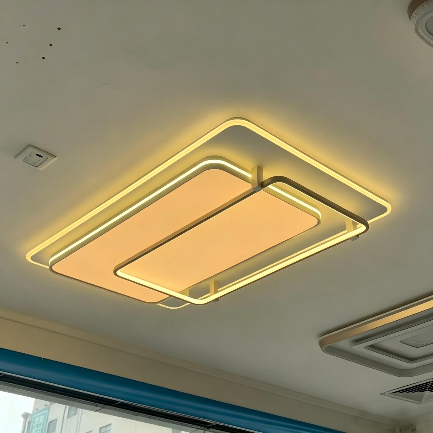 Modern LED Flush Mount Ceiling Light with Remote | Dimmable 3CCT for Living Room Bedroom